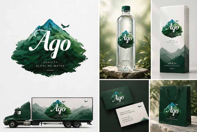 AQO water brand identity